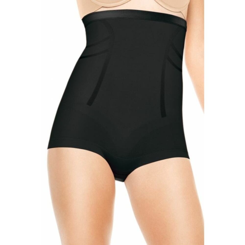 Spanx Slimmer & Shine Shaper Black Slimmer High Waisted Womens Small High Waist